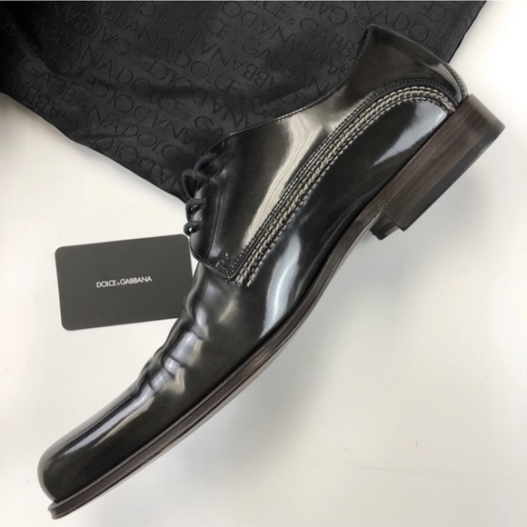 Dolce & Gabanna black leather men’s tie up dress shoes Size 9.5 main image 10